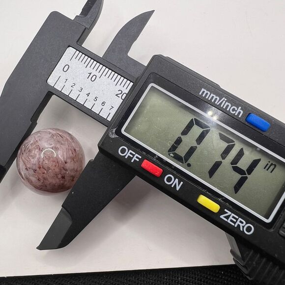 Golden Rutilated Quartz Marble Sphere‎ (#17) - Picture 10 of 11